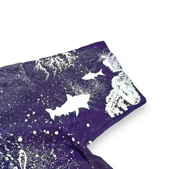 VTG 90s COZUME MEXICO All Over Prints T-shirt Seafloor Frogman Single Stitch XL - Picture 3 of 11